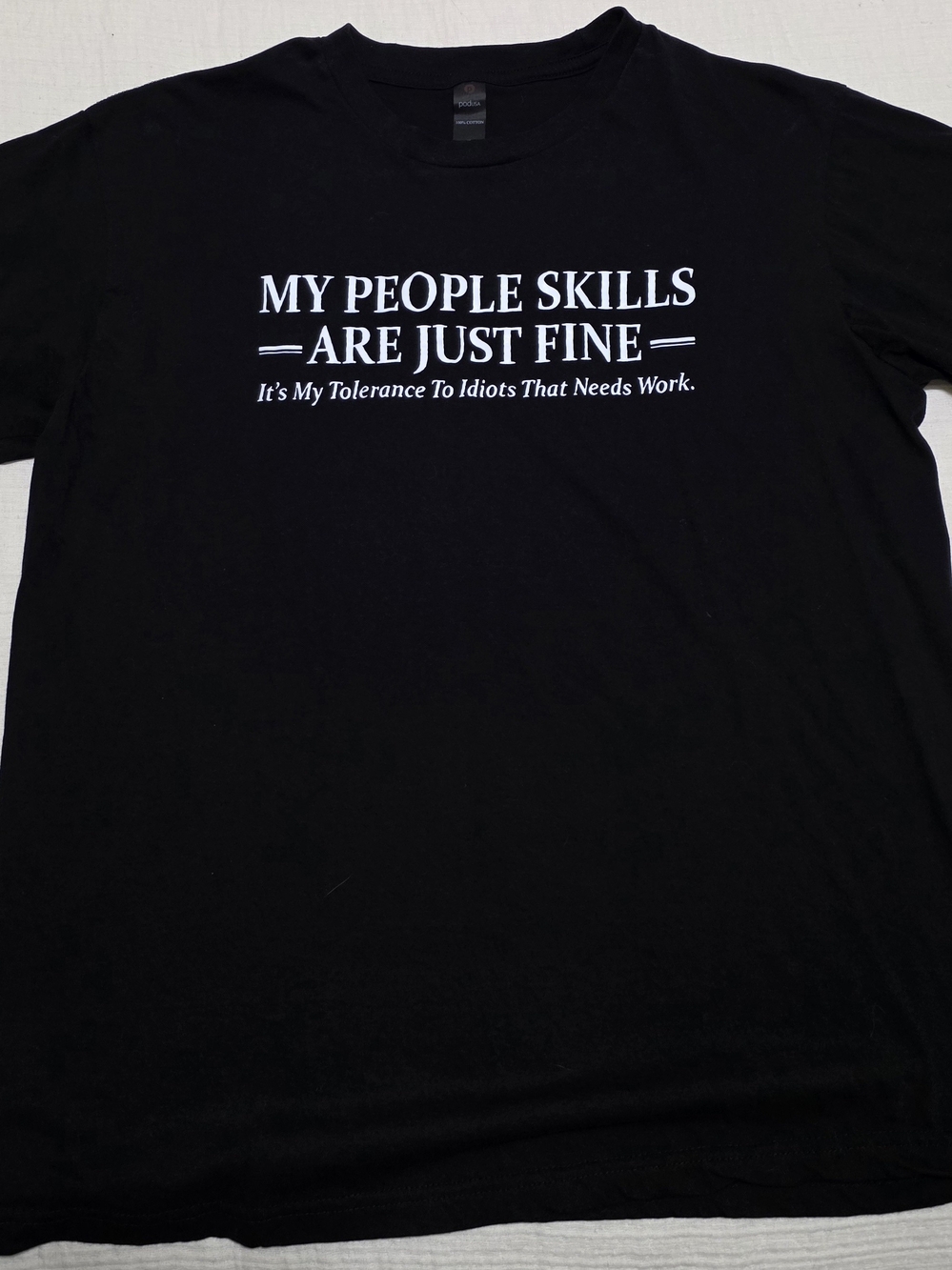 Men's Black Graphic Tee "My People Skills Are Just Fine"
